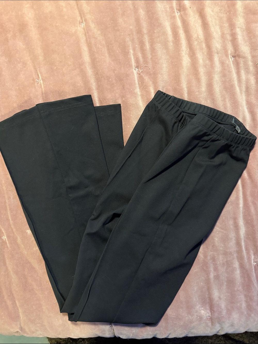 MOTHER Black Pull-On Straight-Leg Trousers
